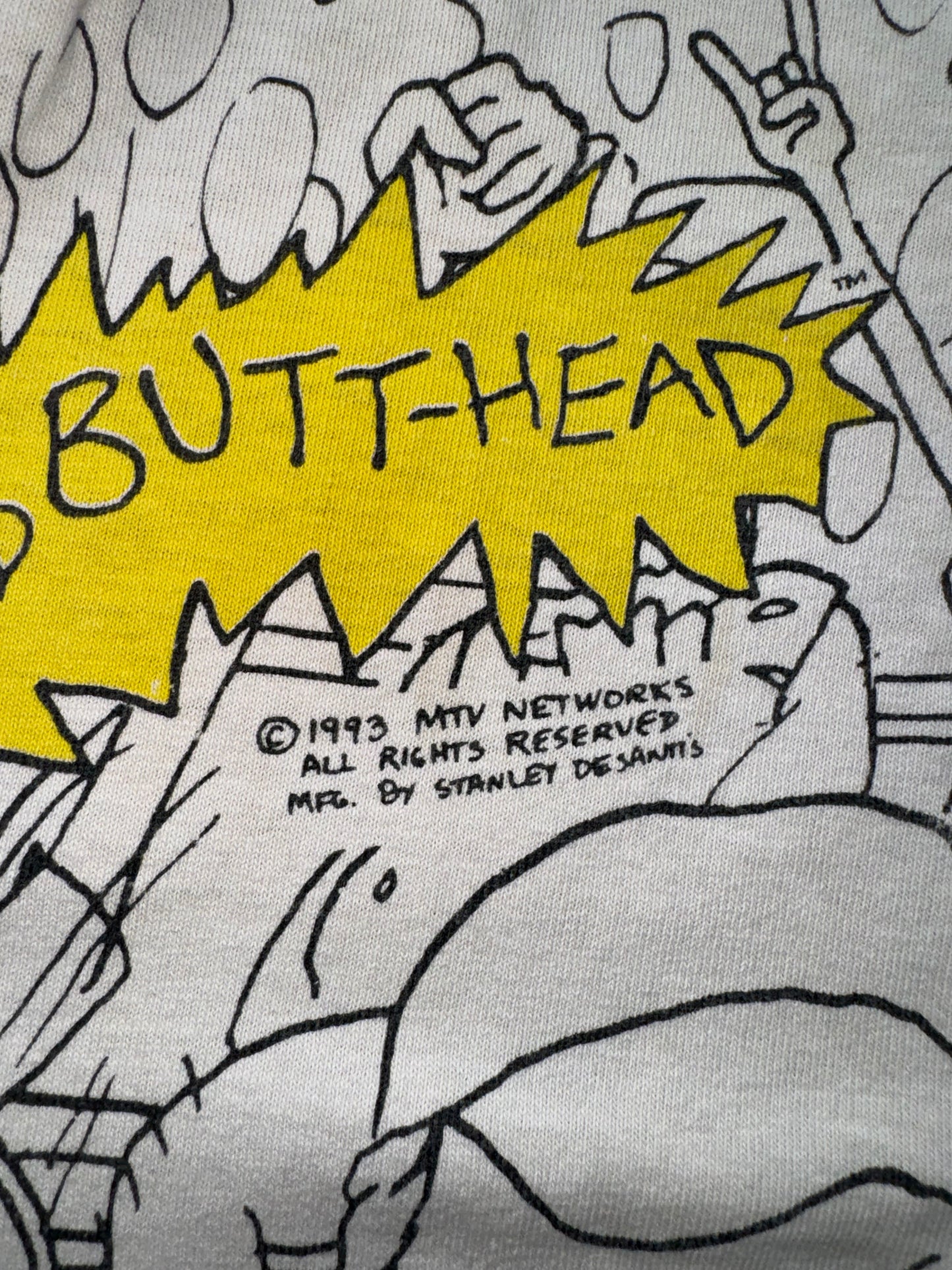 1993 Original MTV Beavis & Butthead All-Over Print Tee