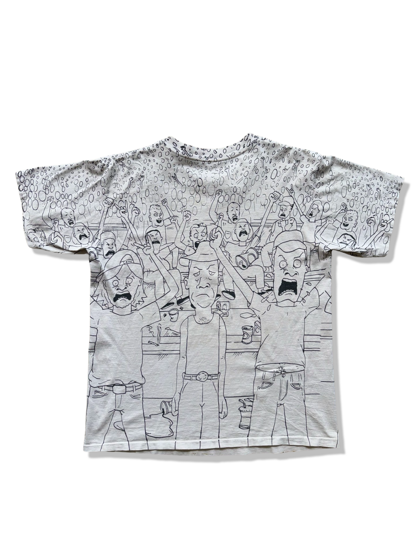 1993 Original MTV Beavis & Butthead All-Over Print Tee