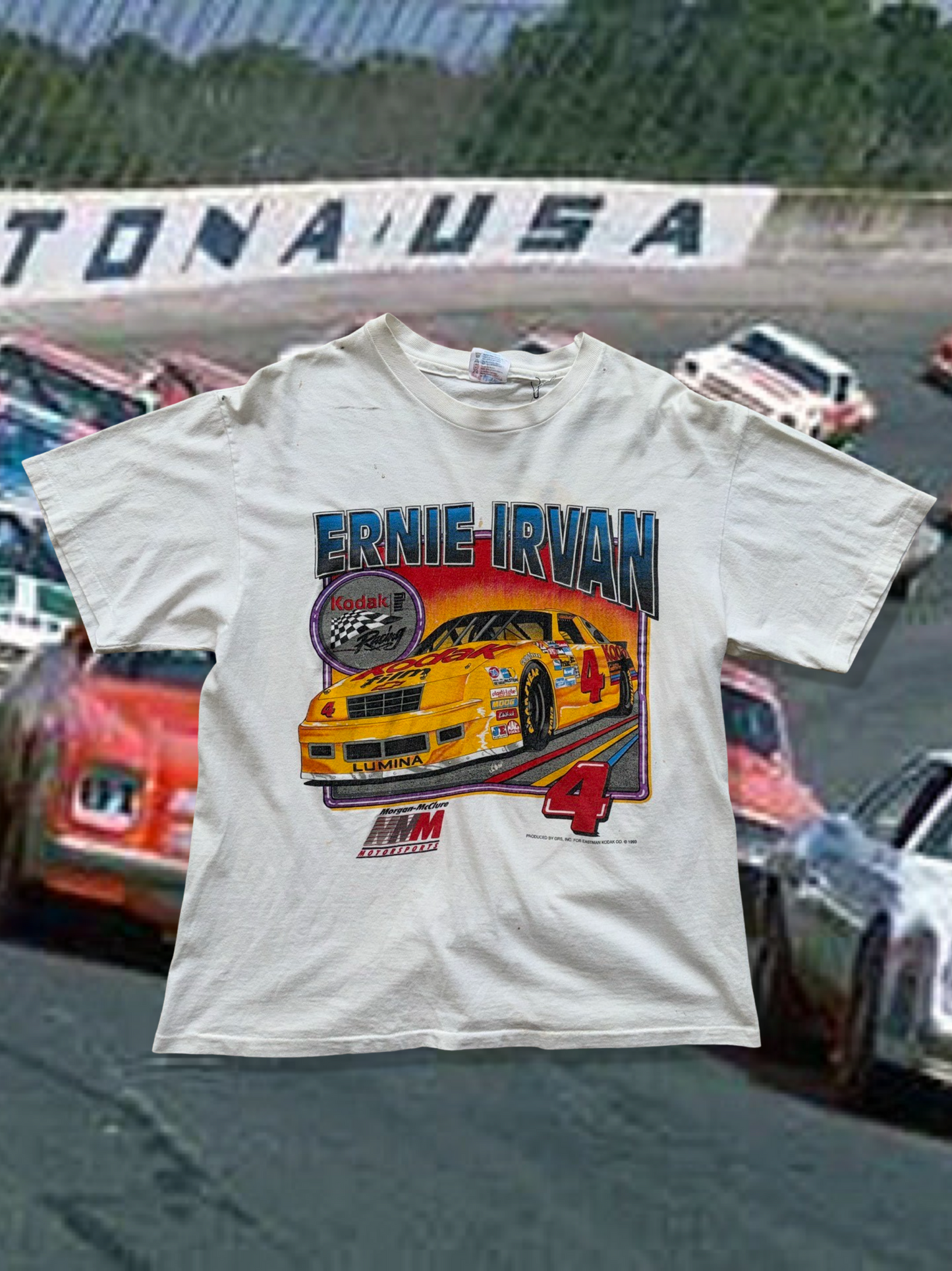 1993 Kodak Sponsor Nascar Ernie Irvan Tee