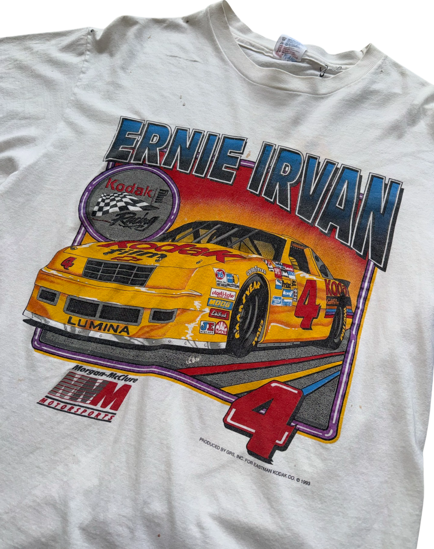 1993 Kodak Sponsor Nascar Ernie Irvan Tee