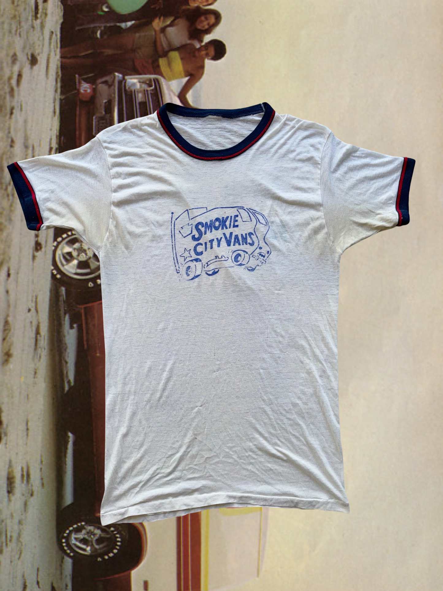 1970s Smoke City Vans Worker's Ringer