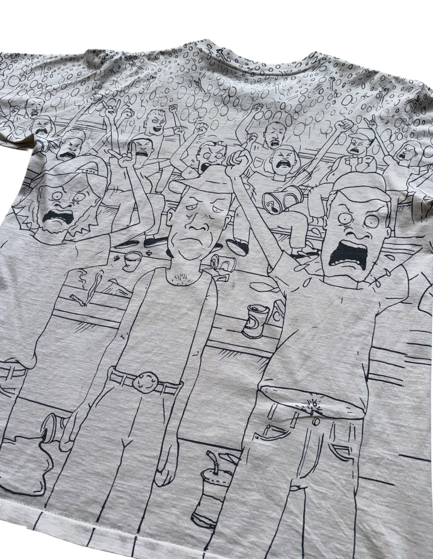 1993 Original MTV Beavis & Butthead All-Over Print Tee