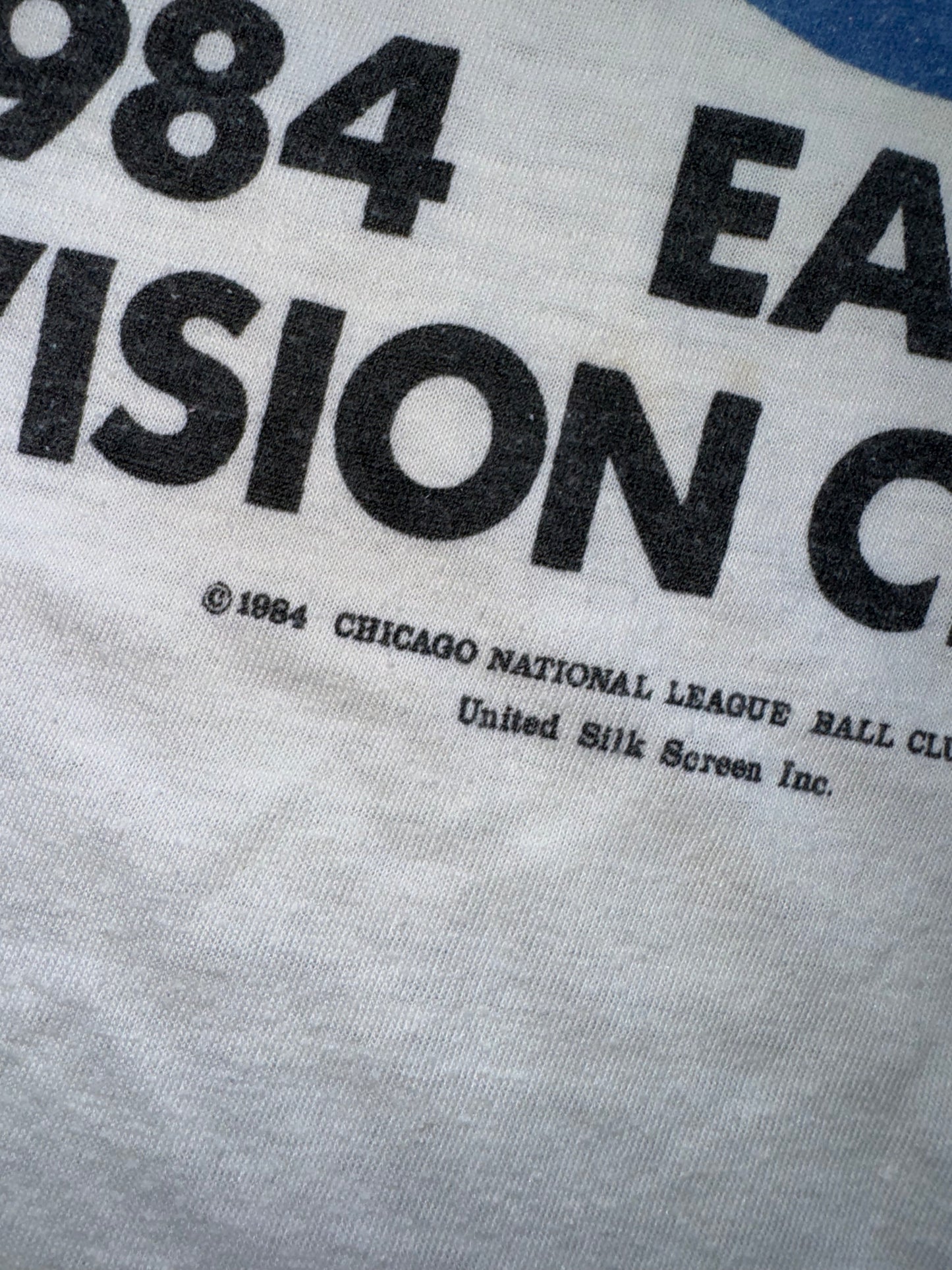 1984 Chicago Cubs Eastern Division Champs Ringer Tee