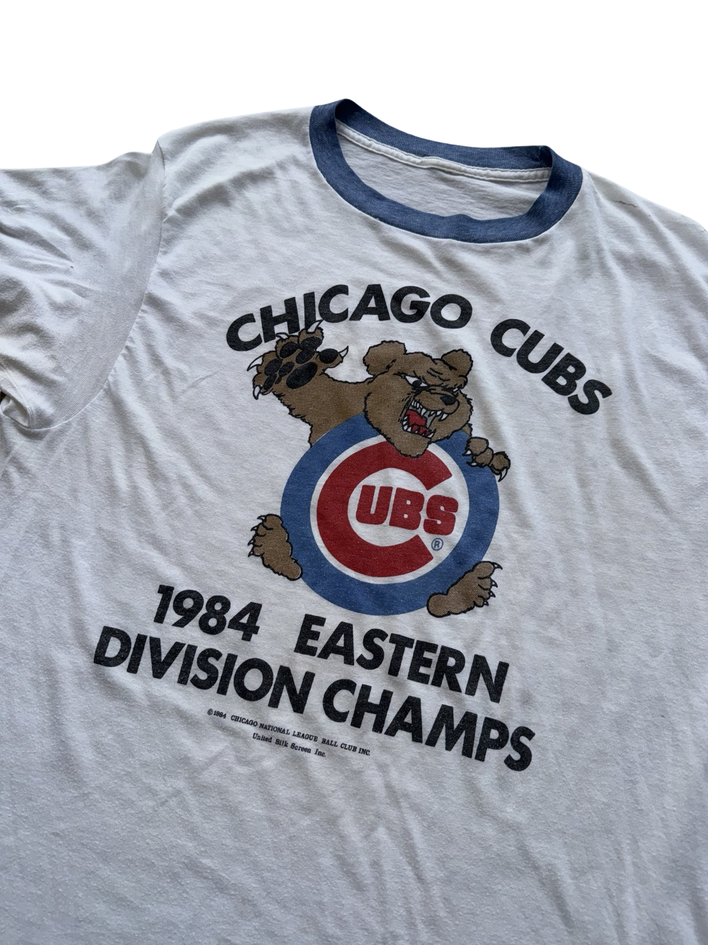 1984 Chicago Cubs Eastern Division Champs Ringer Tee