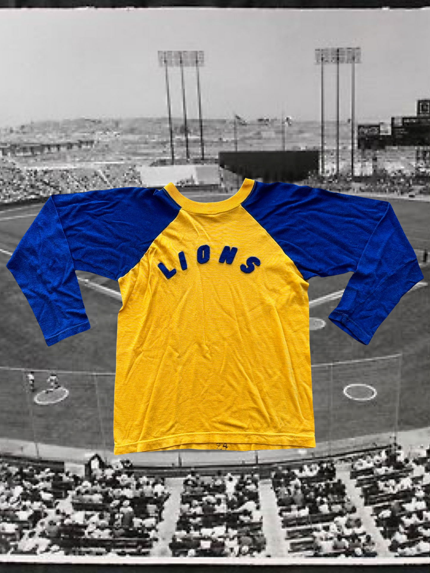 1960s Nylon Athletic Raglan "Lions"